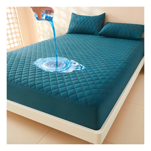 Funda de colchón gruesa, protector de colchón 100 % impermeable, sábana ajustable suave y transpirable.